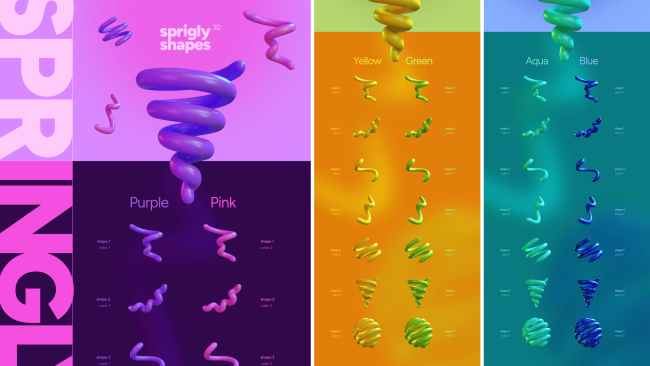 splringly figma 3d shapes